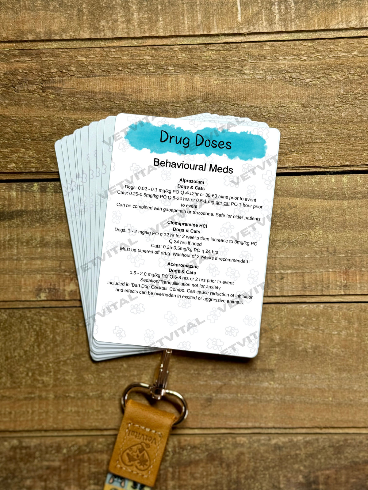 Behavioural Medications Veterinary Reference Card