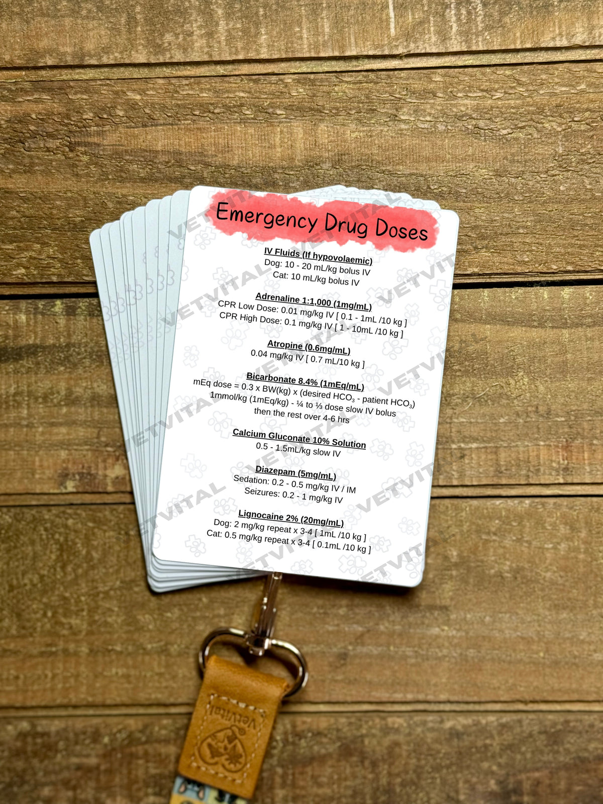 Veterinary CPR & Emergency Drugs Reference Card