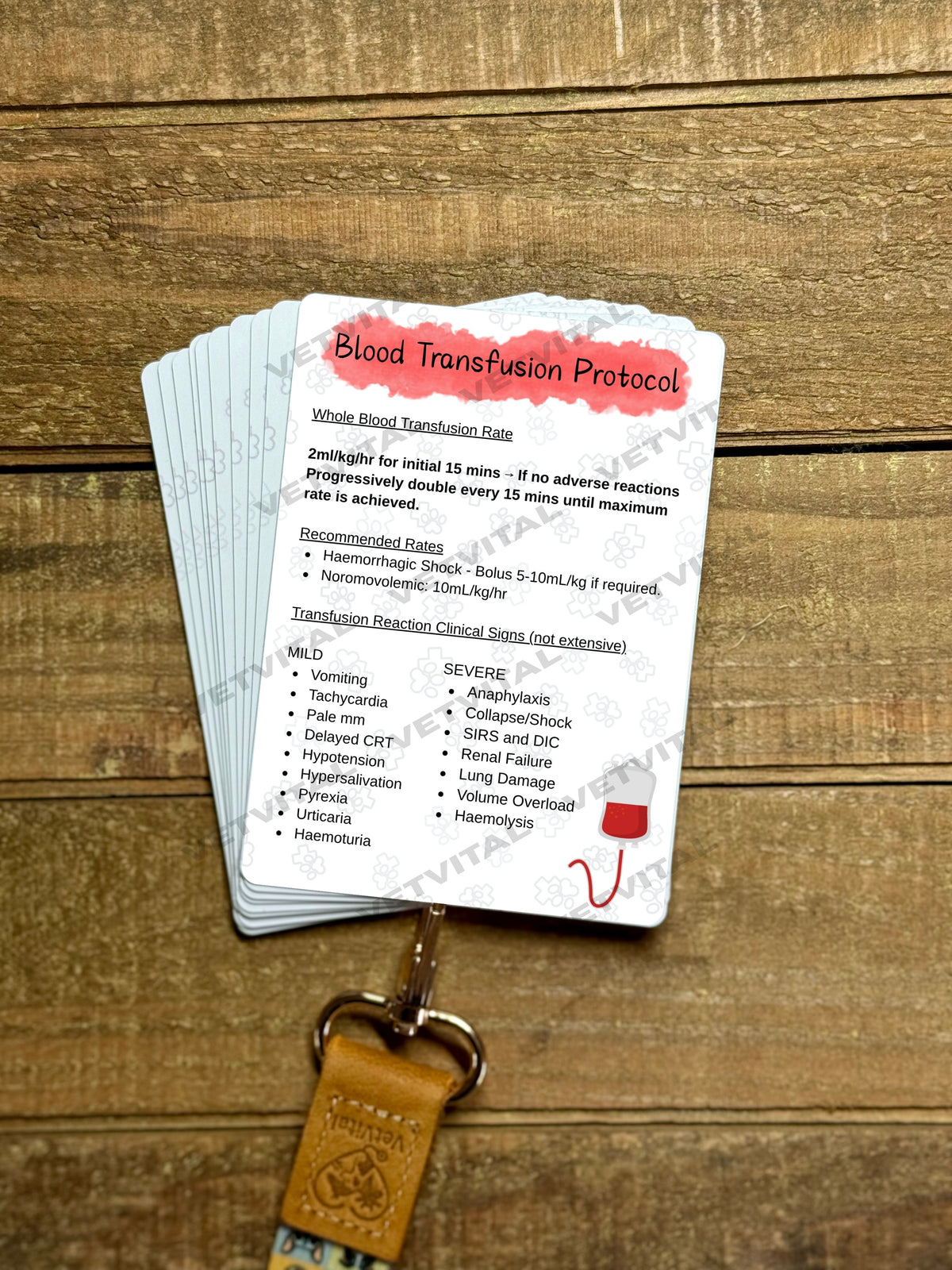 Canine & Feline Blood Transfusion Veterinary Reference Card