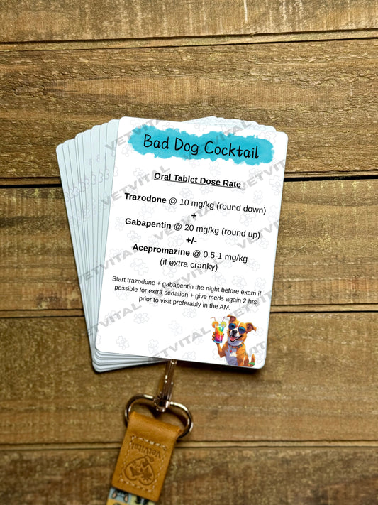 Bad Dog Cocktail & Transdermal Fentanyl Veterinary Reference Card